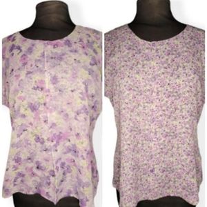 Notations reversible floral blouse